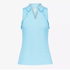 NWT Martina Lilly Pulitzer Light Blue Ruffle Tank Top